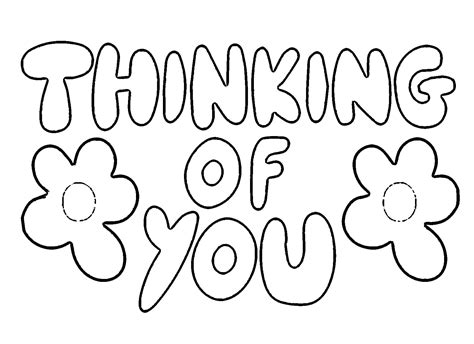 Thinking Of You Card Printable Coloring Pages Coloring Pages