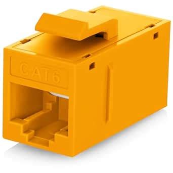 Everest Media Solutions RJ45 CAT6 Keystone Coupler in Yellow - 6-Pack ...
