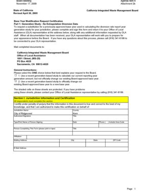 Fillable Online calrecycle ca Part 1 Generation Study - No ...