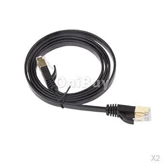 Generic 2x1M CAT7 RJ45 Ethernet LAN Networking Internet Patch Cable ...