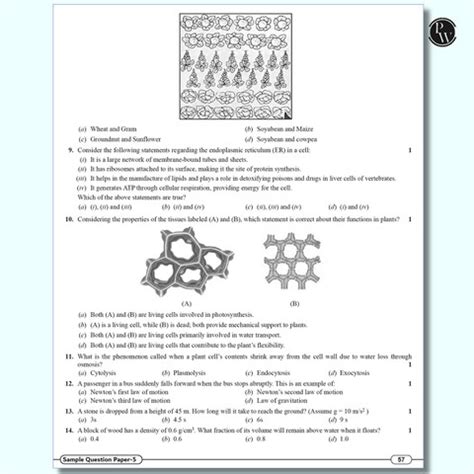 PW CBSE Class 9 Most Probable 20 Combined Sample Question Papers For ...