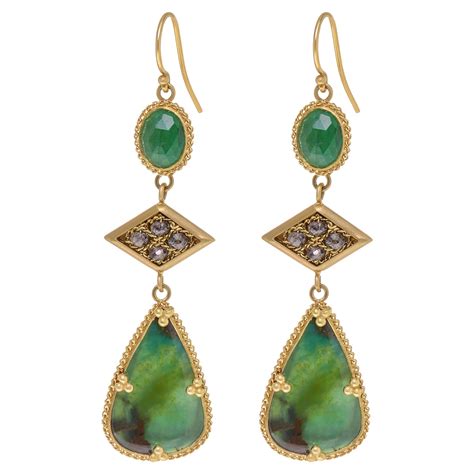 18th Century Spanish Emerald Gold Lazo Drop Earrings at 1stDibs | 18th ...