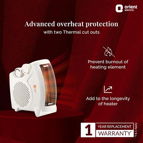 Orient Electric Areva Portable Room Heater | 2000W | Two Heating Modes ...