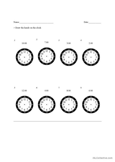 What time is it?: English ESL worksheets pdf & doc