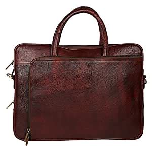 Sahil Leather Brown Leather Laptop Bag - Buy Sahil Leather Brown ...