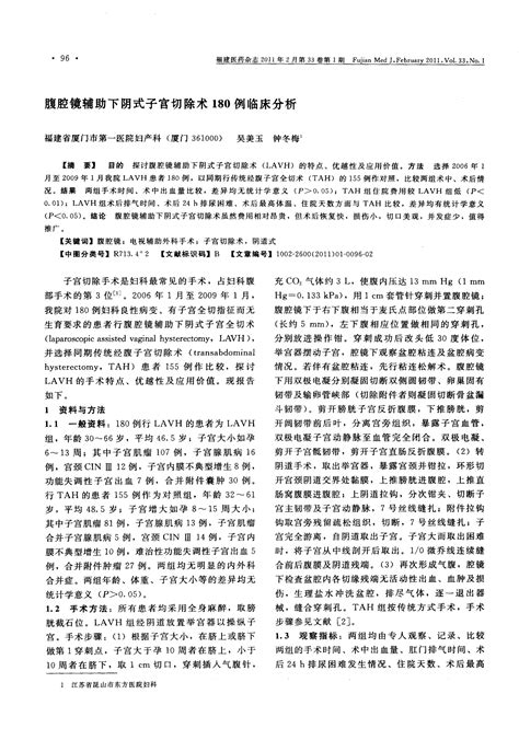 腹腔镜辅助下阴式子宫切除术180例临床分析_word文档免费下载_文档大全