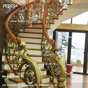 Luxury Classic Simple Wood Stair Railings Circular Staircase Metal ...