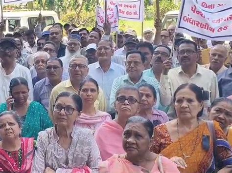 Bharuch Pensioners Protest; Collector Gets Representation | Pension ...