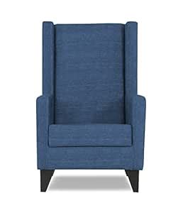 Adorn India Christopher 1 Seater Wing Chair Decent (Blue) : Amazon.in ...