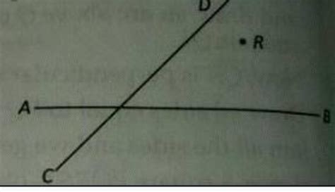 . (a) Construct a line parallel to AB through R and another line ...
