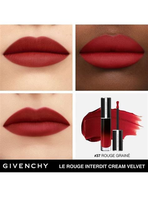 Givenchy Le Rouge Interdit Cream Velvet Lipstick, 37 Rouge Grainé