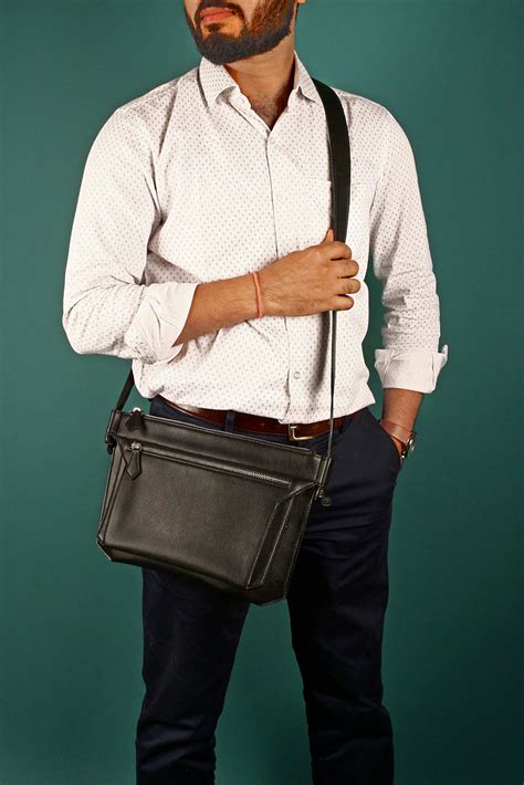 Men Crossbody Eddy Vegan Leather Sling Bag – THE HOUSE OF GANGES