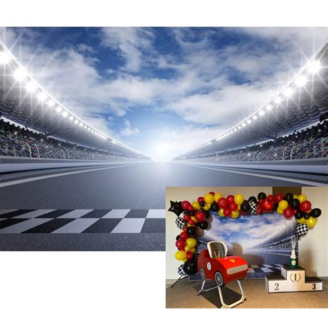 CSFOTO 5x3ft Finish Line Race Track Backdrops for Photography Car ...