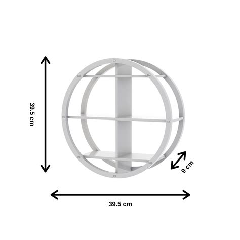 Buy Wooden Twist Trendlong PVC Wood Round Floating Wall Shelf For ...