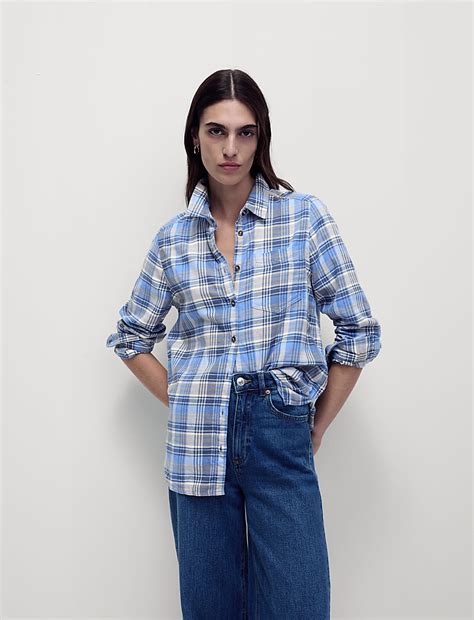 Buy Pure Cotton Checked Shirt at Marks & Spencer