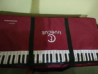 True Cult KBR-01 Nylon Portable, Red Keyboard Gig Bag/Cover For 61-Keys ...