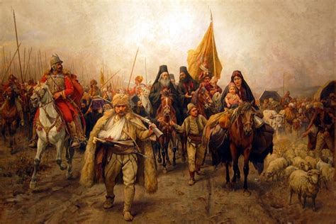 Paja Jovanović (1859-1957) - Migration of the Serbs (c.1896) : museum