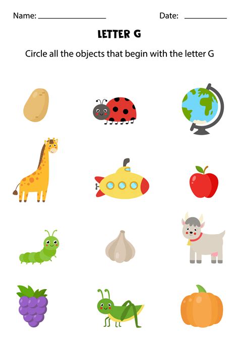 Things That Start With G For Kids