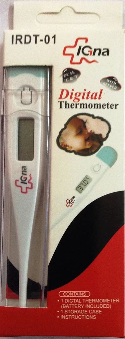 ICNA Digital Thermometer LCD Display With Beep No mercury For checking ...