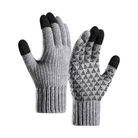 Clearance! Zafoop Gloves Mittens Men Gloves Winter Reinforced Knitted ...