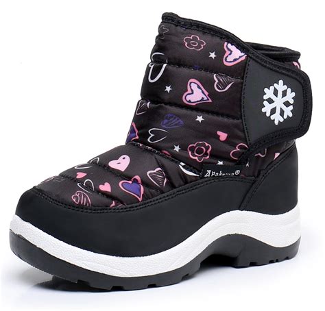 Blikcon Boys Girls Snow Boots Water Resistance Cold Weather Winter ...