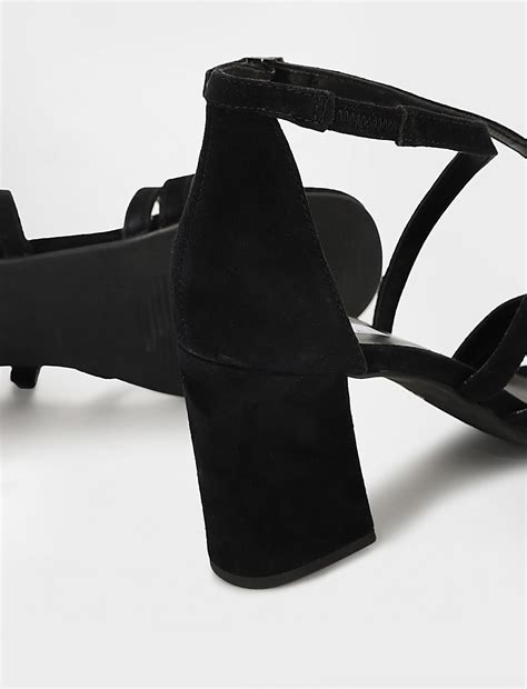 Buy Suede Ankle Strap Block Heel Sandal at Marks & Spencer