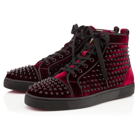 Christian louboutin Louis Orlato Mens Spikes in Red for Men | Lyst