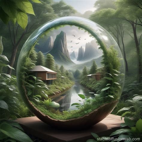 High-tech Sustainable Nature Art in 8K | Stable Diffusion Online