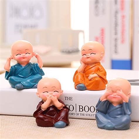 JAIPUR ACE Polyresin Baby Monk Showpiece Statue Idols | Mini Baby Monk ...