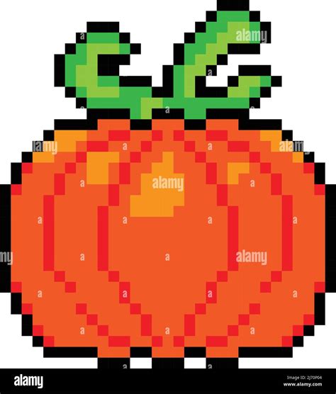 Pixel art pumpkin Stock Vector Images - Alamy