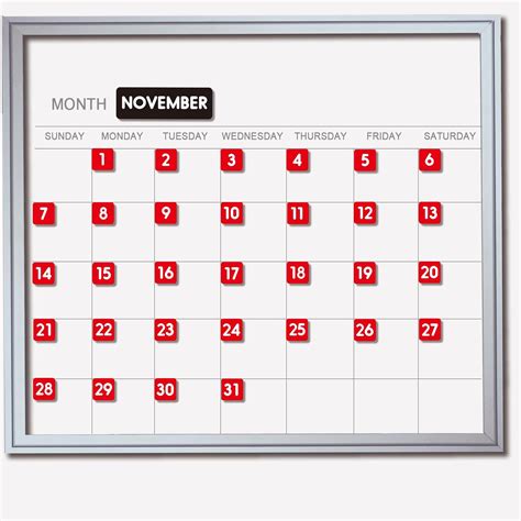 Double-Sided Magnetic Numbers and Months for Dry Erase Calendar ...