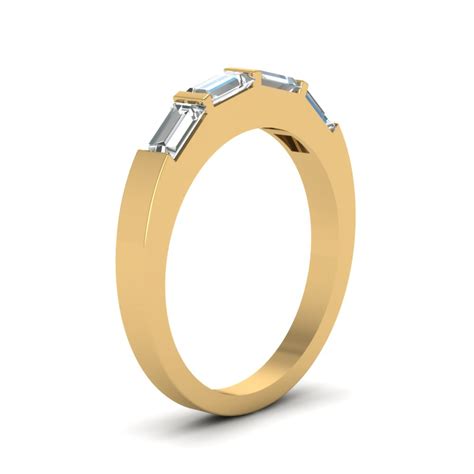 baguette wedding band