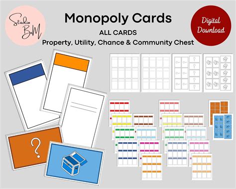 Printable Monopoly Chance Cards - Educational Printable Worksheets