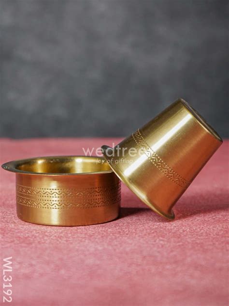 Brass Coffee Filter Dabara Set - WL3192-1 – Wedtree