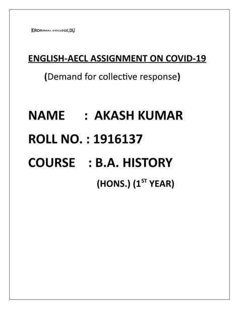 Corona Virus Pandemics Global Challenges Ahead 1 - ENGLISH-AECL ...