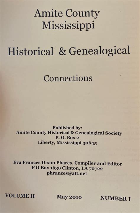 Amite County Mississippi – Historical & Genealogical Connections ...