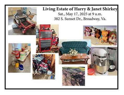 Living Estate Auction of Harold & Janet Shirkey, 382 S Sunset Dr ...