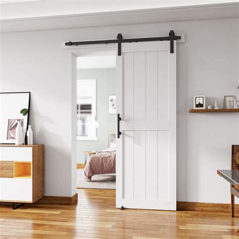 Buy ALAMEDADT 30''x84'' Sliding Barn Door with 5 Ft Barn Door Hardware ...