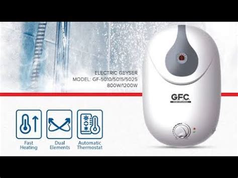 GFC Electric Instant Water Heater GF-5010 | GF-5015 | GF-5025 || GFC ...