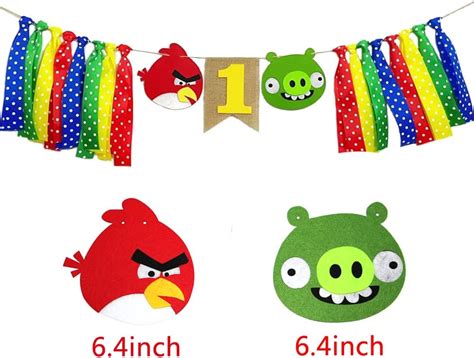 Buy Angry Birds ONE Banner Party High Chair Banner First Birthday ...