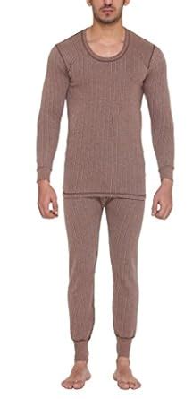 Buy Mack JONNEY Winter King Blended Brown Mens Thermal Top & Pyjama Set ...