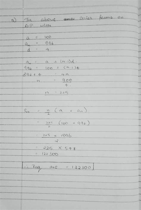 Solve the following sub questions. 1) Find the sum of three-digit ...