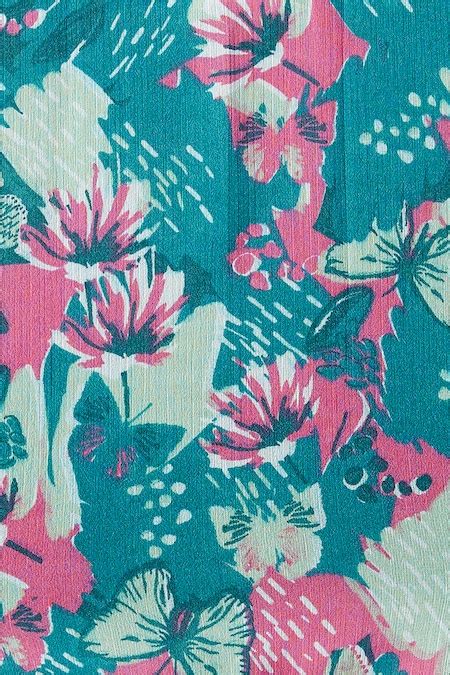 Green Printed Casual Full Sleeves V-Neck Women Regular Fit Tops ...