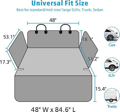 Buy Ace Teah SUV Cargo Liner for Dogs, Water Resistant Trunk Cover for ...