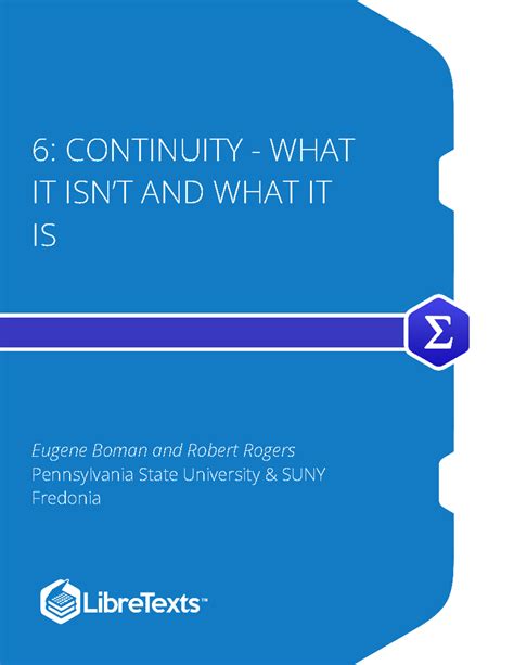 Full - Book - 6: CONTINUITY - WHAT IT ISN’T AND WHAT IT IS Eugene Boman ...
