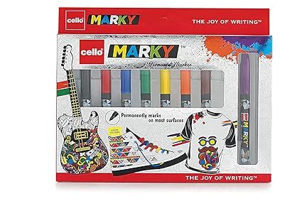 Cello Marky Permanent Marker-Pack Of 8|Permanent Medium Point Marker ...