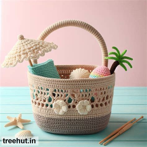 11 Crochet Beach Basket Ideas, Summer Crochet