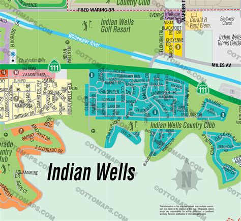Indian Wells Map, Riverside County, CA – Otto Maps