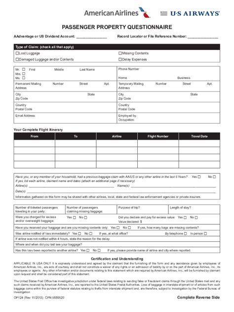 2013 Form AA OP124 Fill Online, Printable, Fillable, Blank - pdfFiller