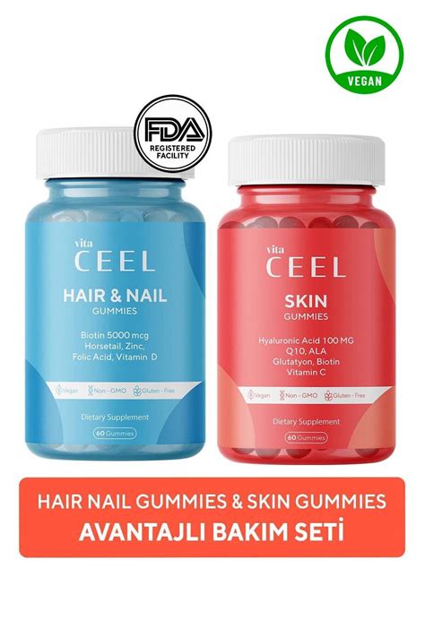 Vita Ceel 2'li Cilt ve Saç & Tırnak Gummy Vegan Çiğnenebilir Vitamin Fiyatı, Yorumları - Trendyol
